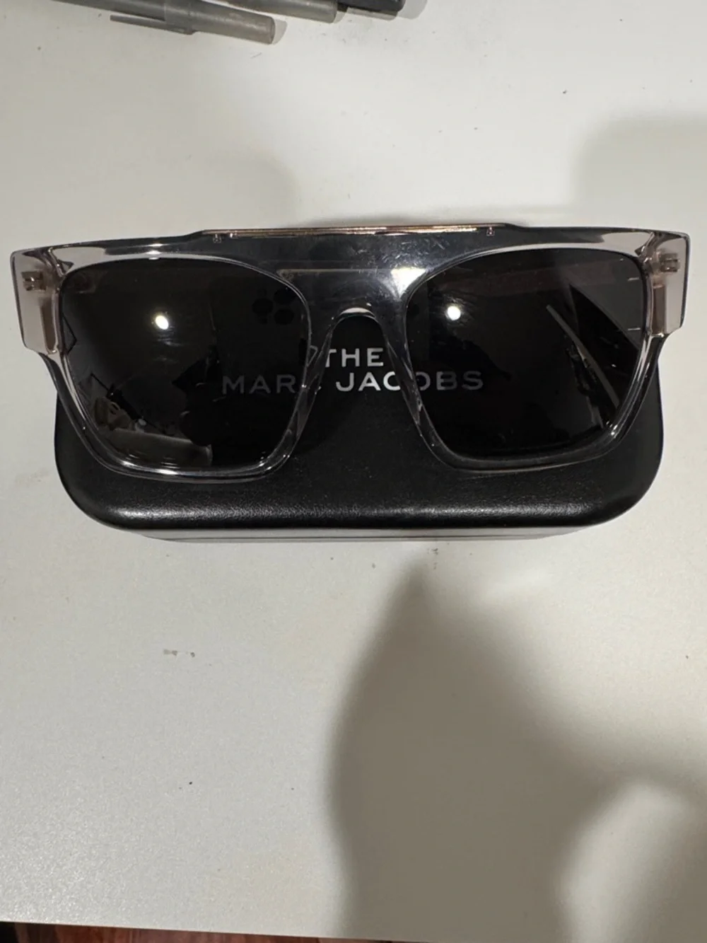 Marc Jacobs Black Oversized Square Sunglasses unisex